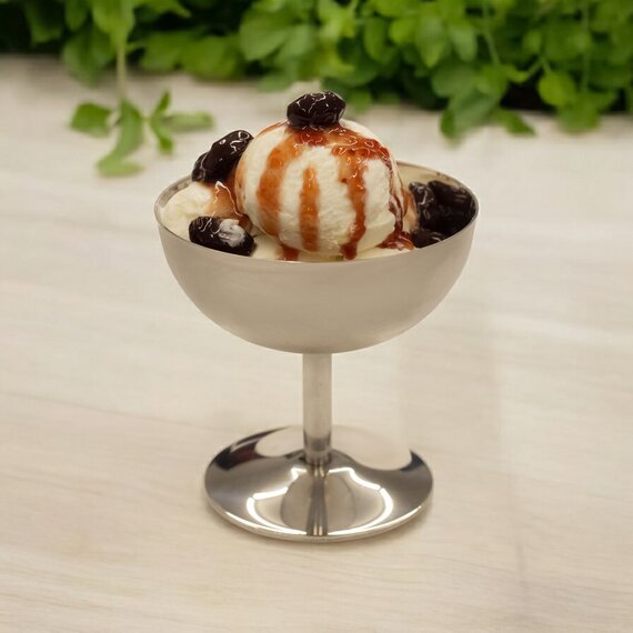 Креманка на ніжці з нержавіючої сталі 220 мл, изображение 2