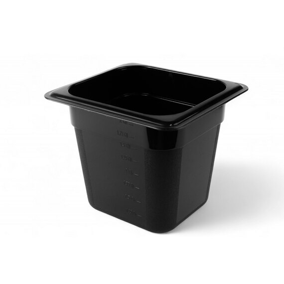 Гастроємність із поліпропілену 1/6 150 мм чорна, изображение 2