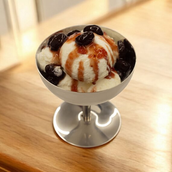 Креманка на ніжці з нержавіючої сталі 220 мл, изображение 4