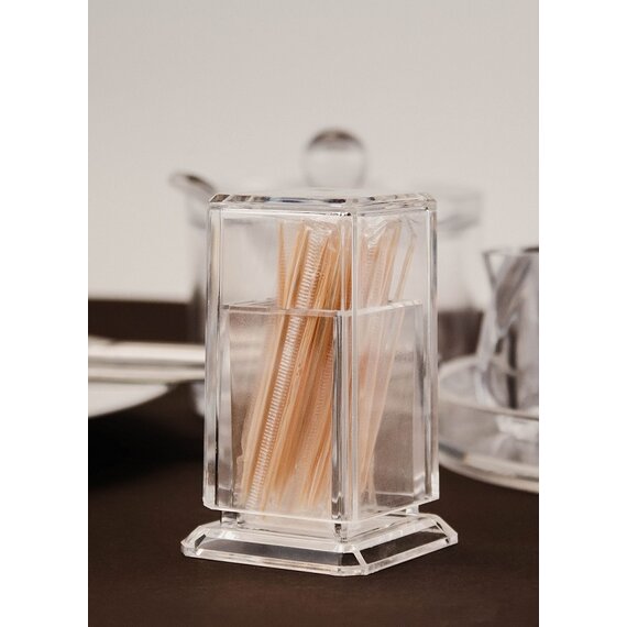 Підставка для зубочисток з кришкою із акрилу 7,5х3,8 см, зображення 3