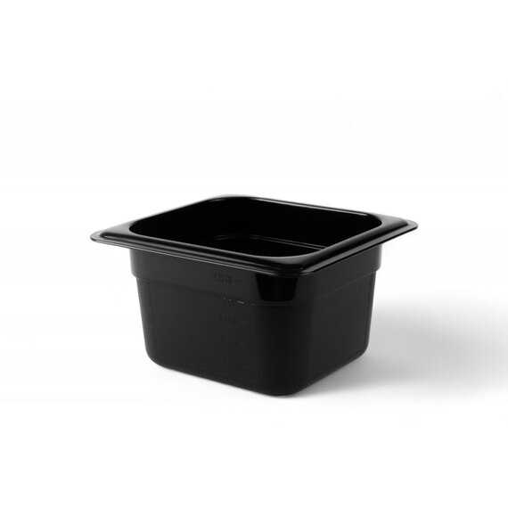 Гастроємність із поліпропілену 1/6 100 мм чорна, изображение 2