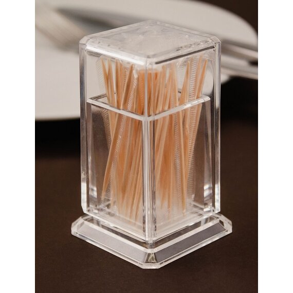 Підставка для зубочисток з кришкою із акрилу 7,5х3,8 см, зображення 4