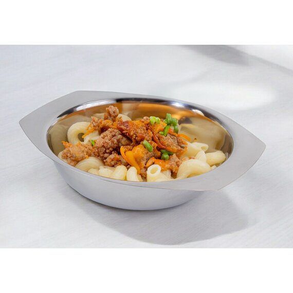 Миска з нержавіючої сталі з ручками 450 мл 15 см, изображение 4