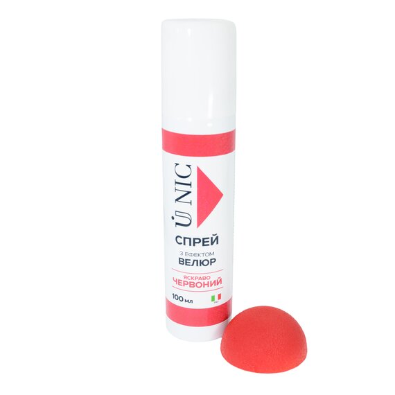 Спрей з ефектом велюр U NIC Яскраво-червоний 100 мл, зображення 3 Спрей з ефектом велюр U NIC Яскраво-червоний 100 мл, зображення 3