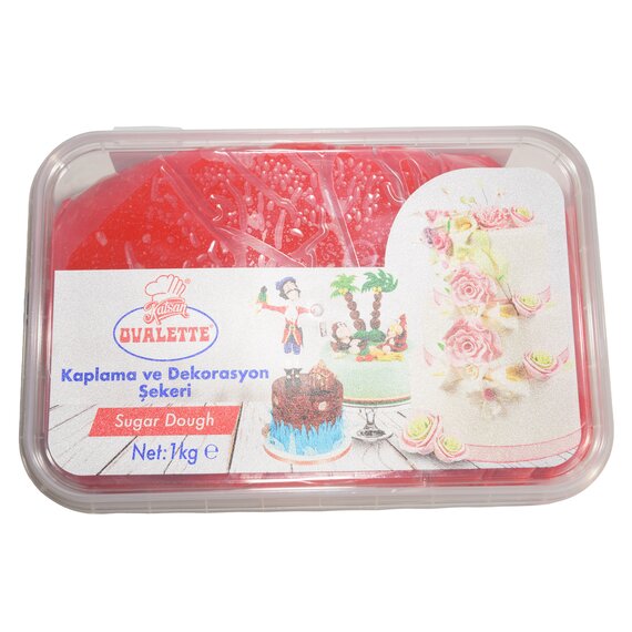 Мастика кондитерська для торта OVALETTE червона 1 кг, зображення 3