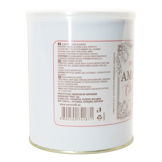 Вишня Амарена Santorelli в тяжелом сиропе 1 кг, изображение 2