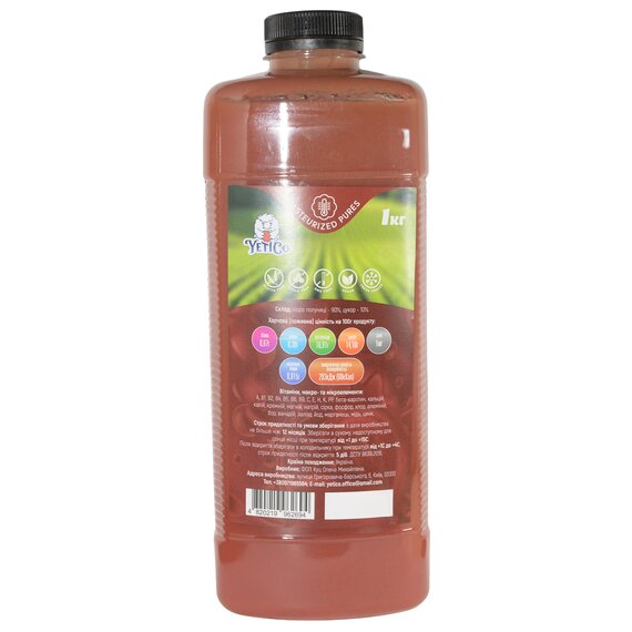 Пастеризованное пюре YetiCo Клубника 1 кг, изображение 2