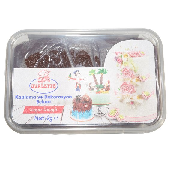 Мастика кондитерська для торта OVALETTE коричнева 1 кг, зображення 3