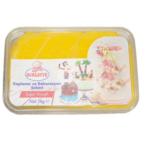 Мастика кондитерська для торта OVALETTE жовта 1 кг, зображення 3