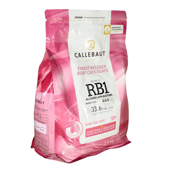 Рубіновий шоколад Callebaut Ruby - RB1 2.5 кг, зображення 2