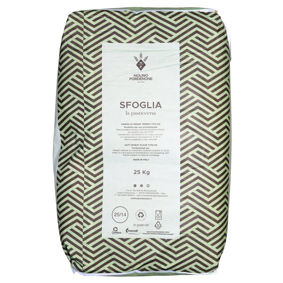 Итальянская мука для слоеного теста Molino di Pordenone Sfoglia 25 кг, изображение 2