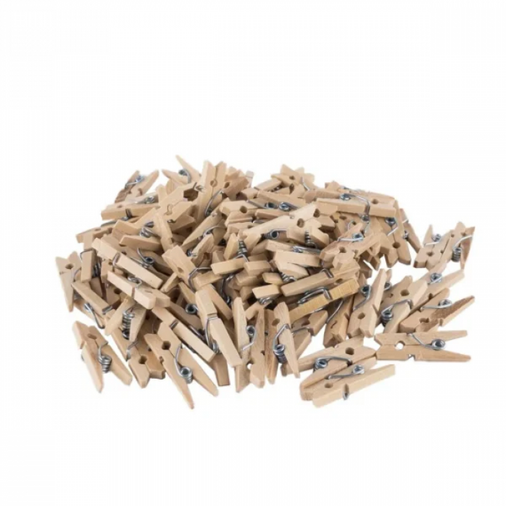 Прищіпка дерев'яна 2.5 см 100 шт, зображення 2