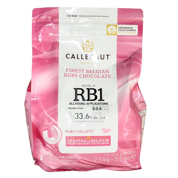 Рубіновий шоколад Callebaut Ruby - RB1 2.5 кг