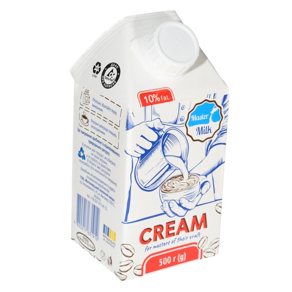 Вершки ультрапастеризовані Master Milk 10% 500 г, зображення 2