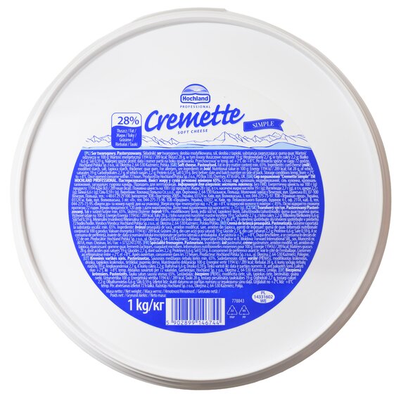 Вершковий сир Hochland Cremette Professional 1 кг, зображення 2