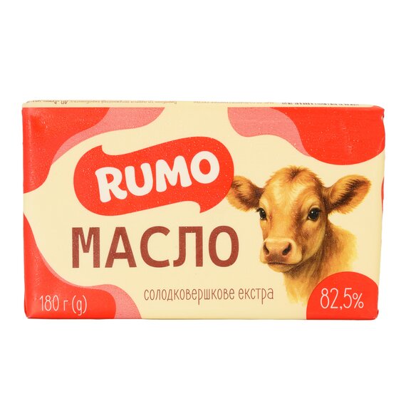 Масло сливочное РУМО 82.5% 180 г оптом, ящик 24 шт