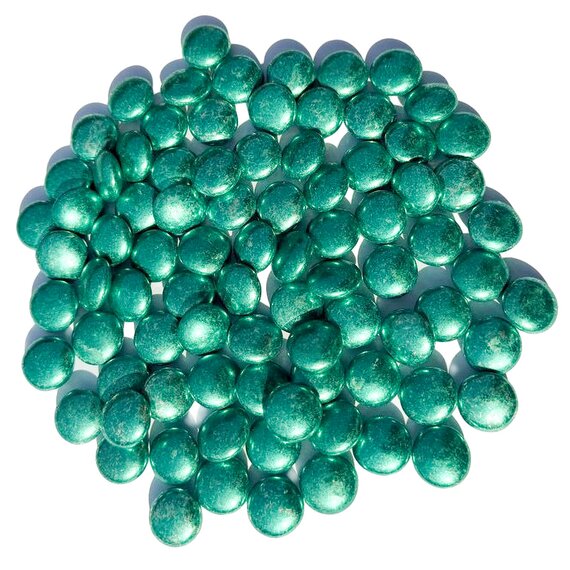 Конфетти овал голубые 15 мм 100 г