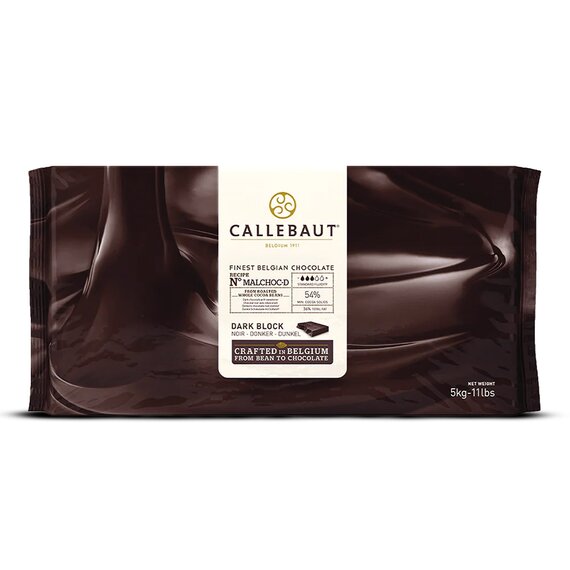 Темний шоколад без цукру Callebaut MALCHOC DARK 54% 5 кг