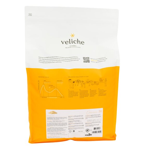Белый шоколад VELICHE WHITE OBSESSION 30% 10 кг, изображение 5