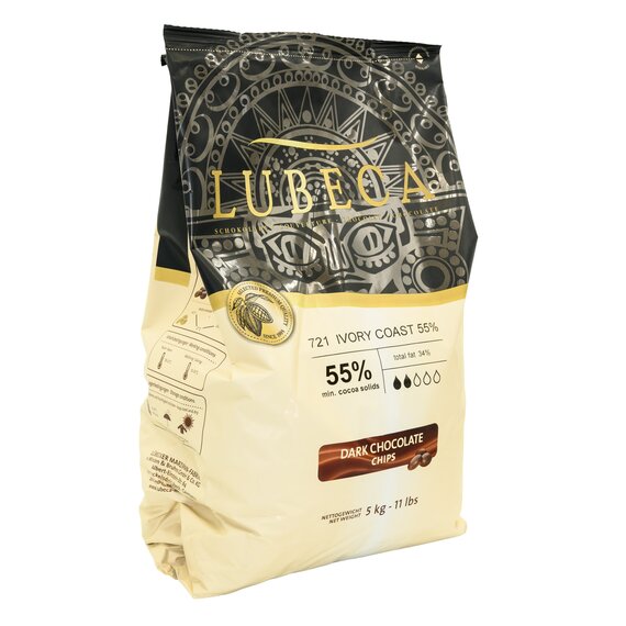 Черный шоколад Lubeca IVORY COAST 55% 5 кг, изображение 3