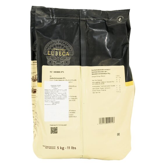 Белый шоколад Lubeca WEISSE 27% 5 кг, изображение 5