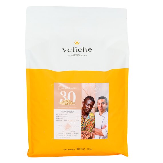 Білий шоколад VELICHE WHITE OBSESSION 30% 1 кг