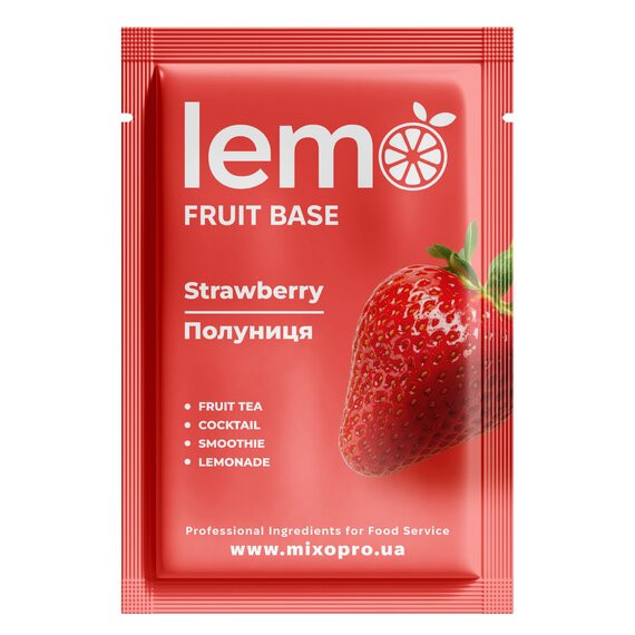 Основа-пюре Lemo Клубника порционное для напитков 15x45 г, изображение 2