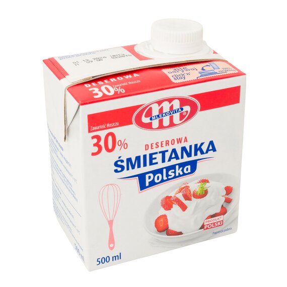 Сливки Smietanka Mlekovita 30% 500 мл, Шт/уп: 1, изображение 2