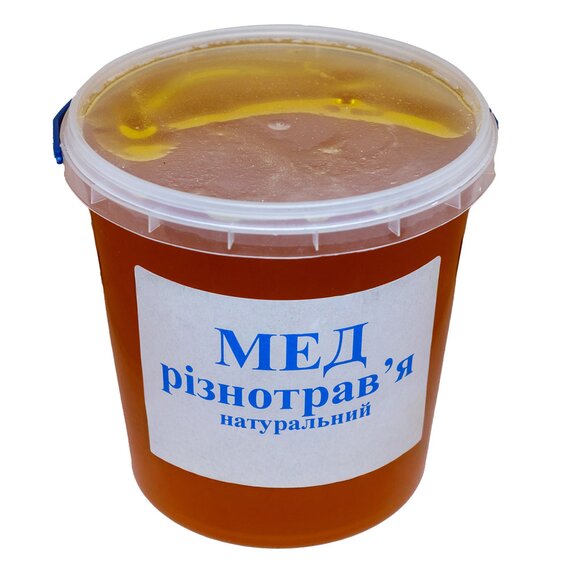 Мед натуральний різнотрав'я 1.5 кг, зображення 2