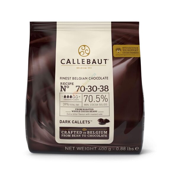 Чорний Шоколад Callebaut №70-30-38 400 г, зображення 6 Чорний Шоколад Callebaut №70-30-38 400 г, зображення 6
