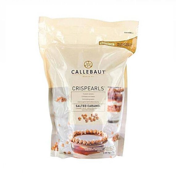 Декор из шоколада со вкусом Соленой Карамели Callebaut Crispearls Salted Caramel 200 г