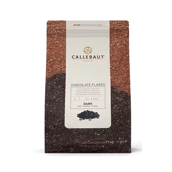 Декор із чорного шоколаду Callebaut Flakes Large 1 кг