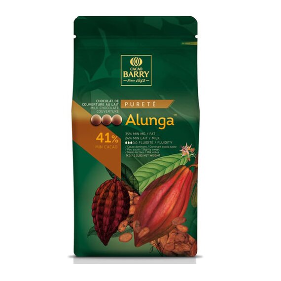 Молочний шоколад Cacao Barry ALUNGA 41% 1 кг, Упаковка: Фасування