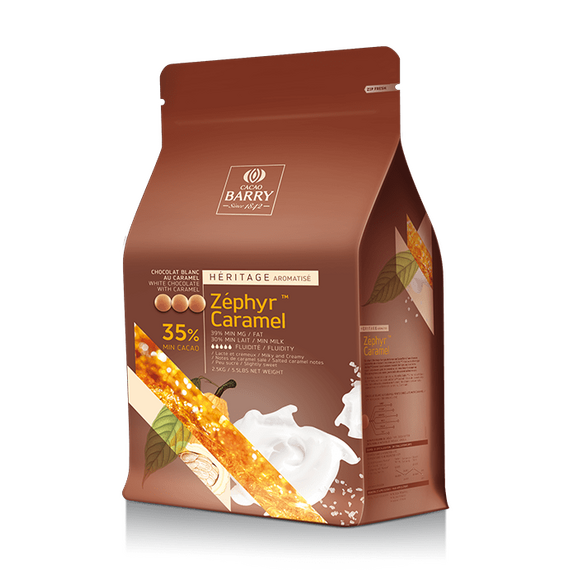 Белый шоколад с карамелью Cacao Barry ZÉPHYR CARAMEL 35% 500 г, изображение 3