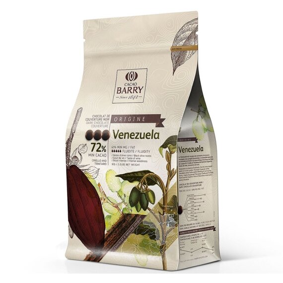 Чорний шоколад Cacao Barry VENEZUELA 72% 1 кг