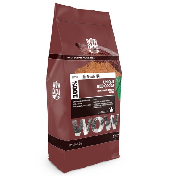 Wow cacao 100% унікальне червоне алкалізоване 22-24% 1 кг, зображення 3