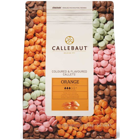Оранжевый шоколад Callebaut Orange со вкусом апельсина 2.5 кг, изображение 6