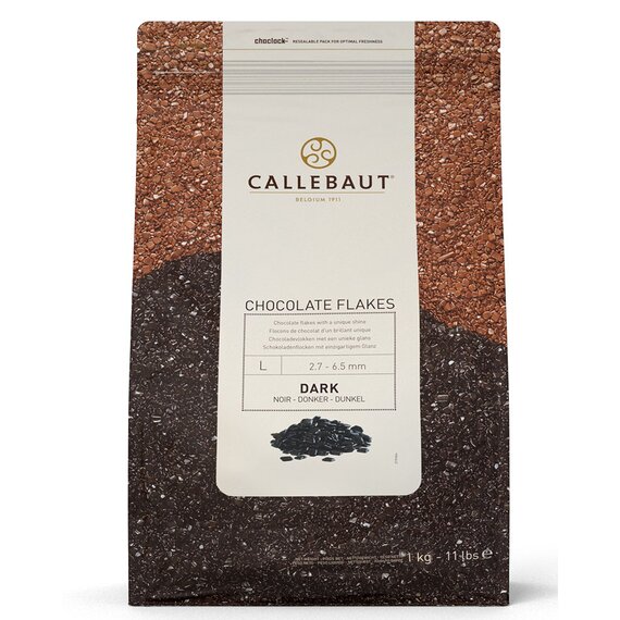 Декор із чорного шоколаду Callebaut Flakes 1 кг