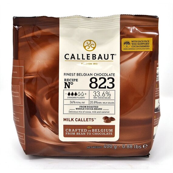 Молочний Шоколад Callebaut №823 400 г, зображення 6