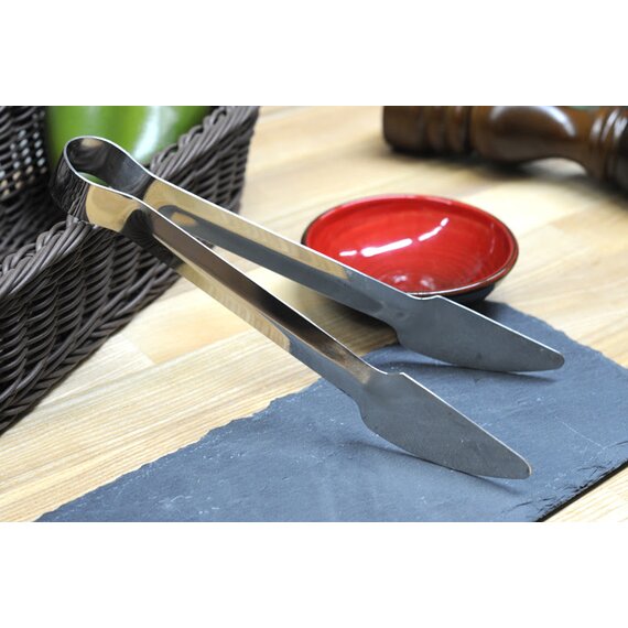 Щипці для гамбургера з нержавіючої сталі 22,5 см, зображення 2