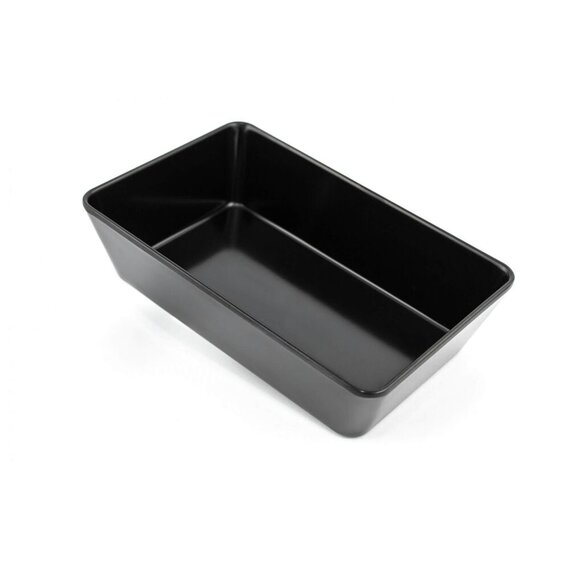 Блюдо для викладання продуктів з меламіну 22,5×14,7×6 см чорне, зображення 2