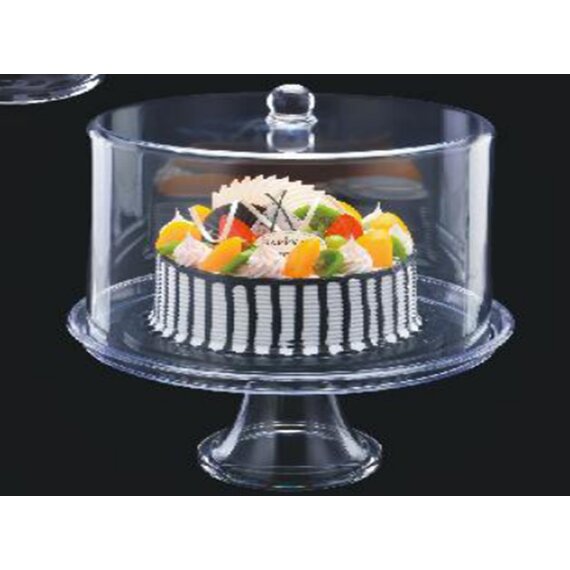 Підставка з кришкою для торта акрилова 38,9×32 см, зображення 2