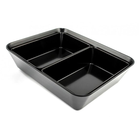 Блюдо для викладання продуктів з меламіну 22,5×14,7×6 см чорне, зображення 8