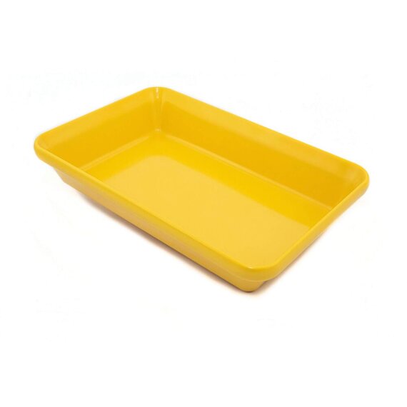 Блюдо для викладання продуктів з меламіну 30×19,5×5,5 см жовте, зображення 2