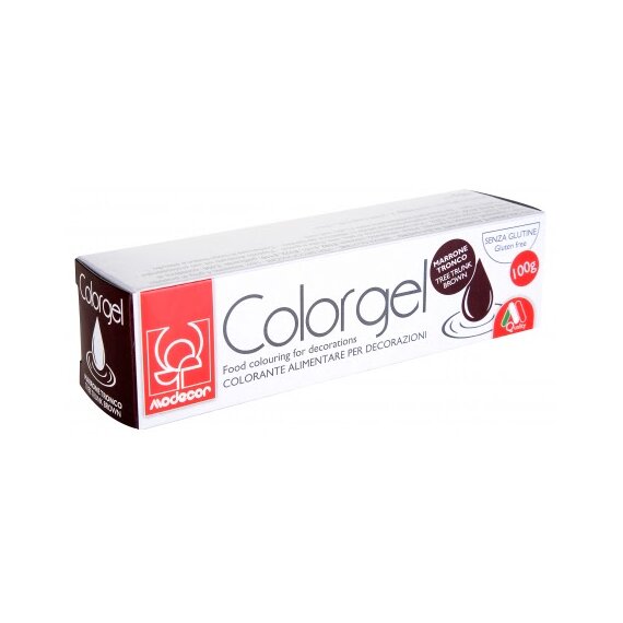 Коричневый гелевый краситель Colorgel Modecor MARRONE TRONCO 100 г, изображение 2