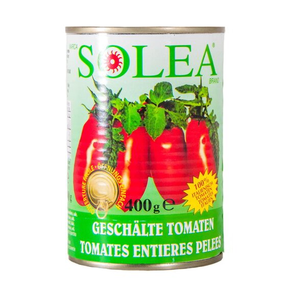 Томати очищені у власному соку з базиліком SOLEA Pomodori pelati 400 г