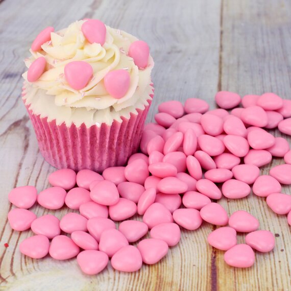 Драже із молочного шоколаду Amarischia рожеві серця 1 кг, зображення 2