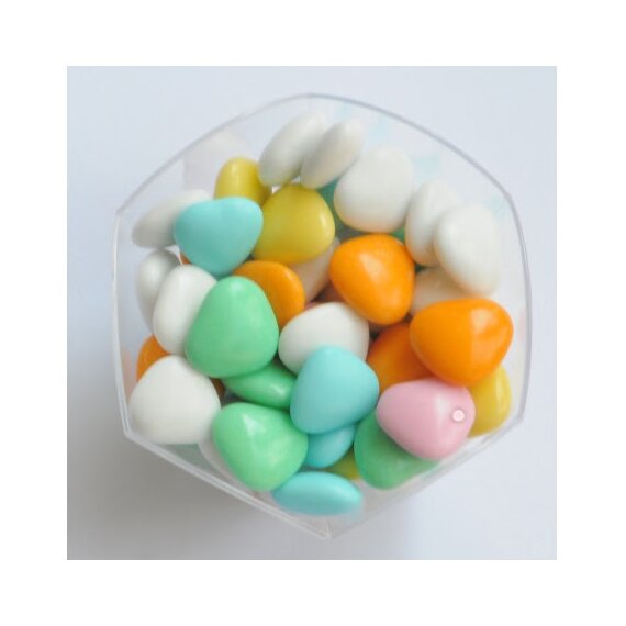 Драже із молочного шоколаду Amarischia серця різнокольорові 1 кг, зображення 2