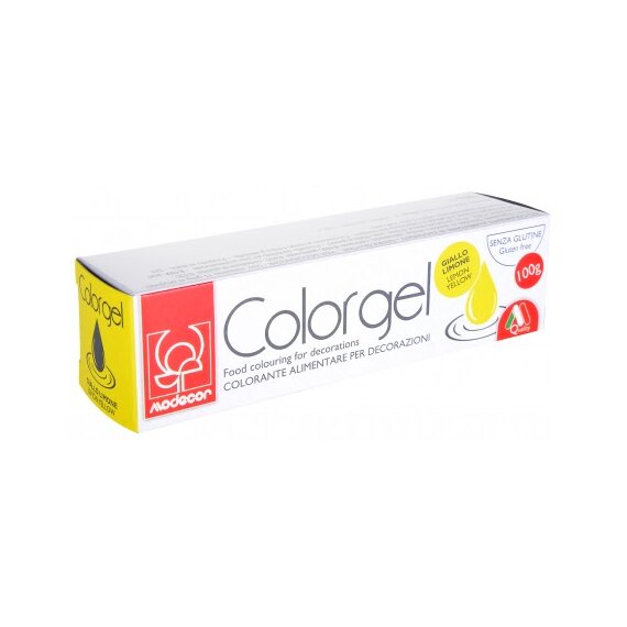 Лимонный гелевый краситель Colorgel Modecor GIALLO LIMONE 100 г, Цвет: Желтый, изображение 2