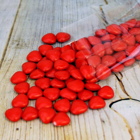 Драже із молочного шоколаду Amarischia червоні серця 1 кг, зображення 2